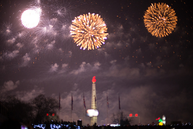 Fireworks in Pyongyang