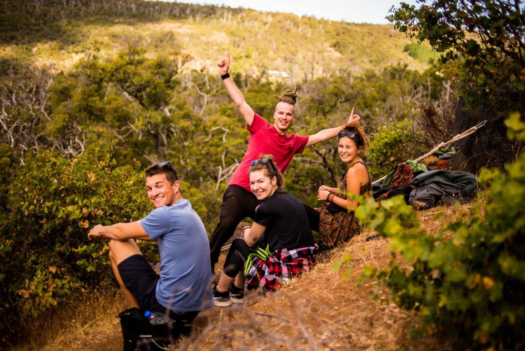 Picture of Thomas and friends abseiling in Australia